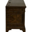 Bureau en chêne bruni avec cinq tiroirs, style élégant, dactylographie ergonomique, profondeur de 24 pouces, bois et 5 tiroirs pour un espace de travail organisé, grain en évidence, forme rectangulaire, 66 x 24 x 31,42 pouces,