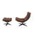 Demartini Upholstered Swivel Accent Chair with Ottoman-26862575