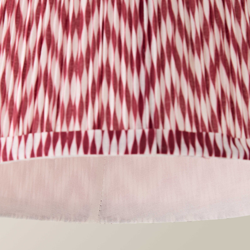 Saffira Pleat Taper Chevron Shade, Small 25cm without Bulb, Pink