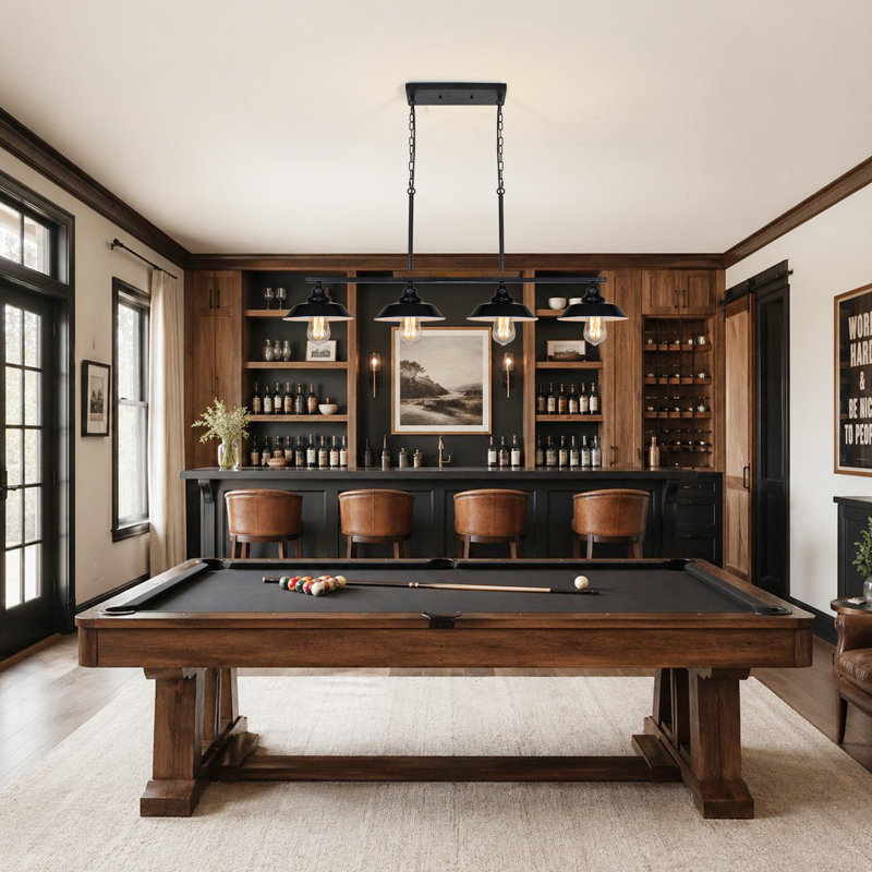 Syston 4 - Light Matte Black Kitchen Island Pendant