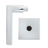 Bravura 839-7 Delray Passage Lever on Square Contemporary Rose in Polished Chrome