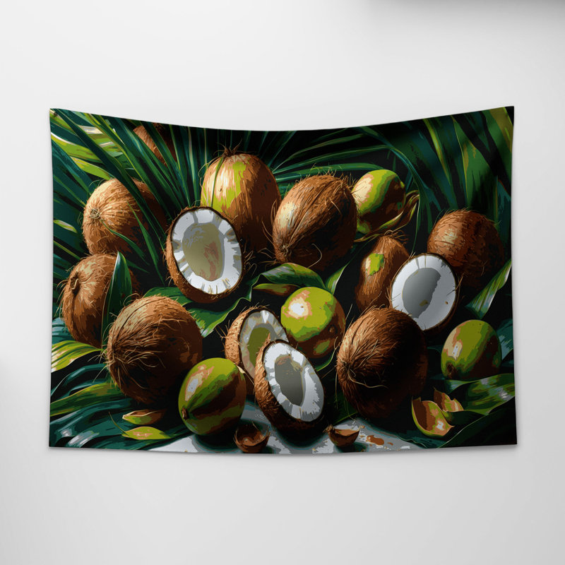 Tapisserie murale «Fruit Coconut», 26 po x 36 po