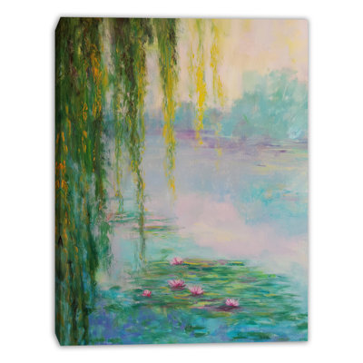«Quiet Lotus Morning», art mural sur toile tendue