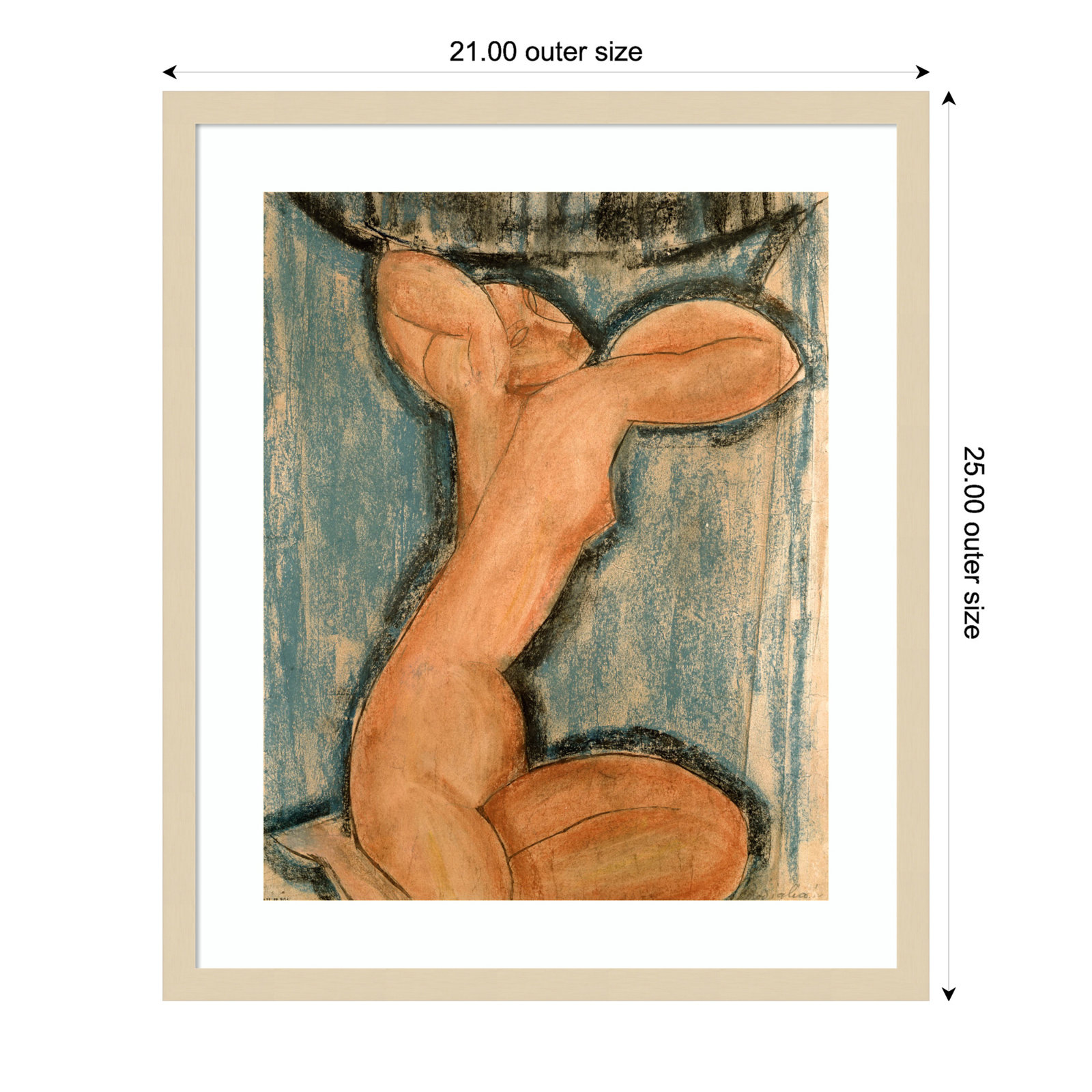 Oakden "Caryatid" Print, Brown, 25" H x 21" W