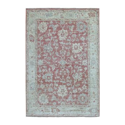 Wurthing One-of-a-Kind Rectangle 6'2" X 9'0" New Age Wool Area Rug in Red