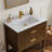 Aastha 31" Walnut Single Sink Bathroom Vanity with Solid Surface Composite Top-61495334