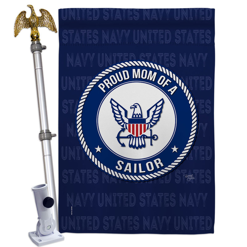 Double Sided 40'' H x 28'' W Polyester Flag Set