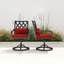 Mercedie Swivel Patio Dining Armchair with Cushions
