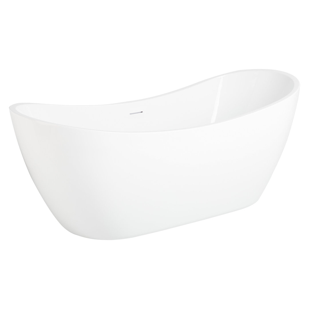 72" Sheba Acrylic Double-Slipper Tub - Air Massage With Foam Signature Hardware