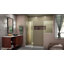 DreamLine Unidoor-X 57 - l 57,5 po x H 72 po sans cadre porte de douche à charnière en nickel brossé-122741193-122741201-122741203