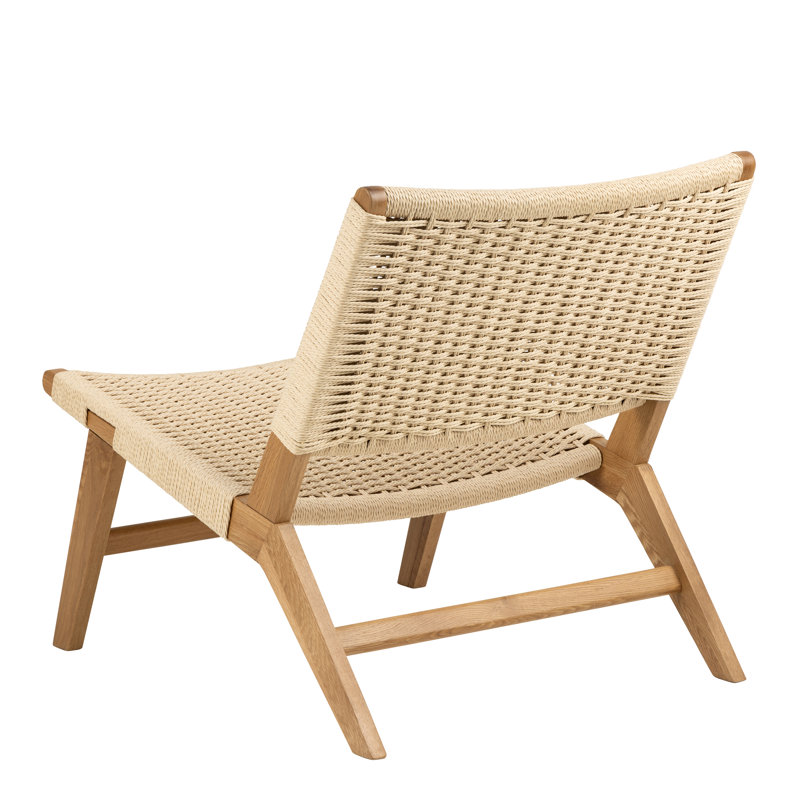 Littleton Upholstered Cotton Blend Armless, Off White/Oak