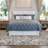 Bhawana Cabin Cottage Solid Wood Herringbone Slanted Storage Platform Bed-1912887964
