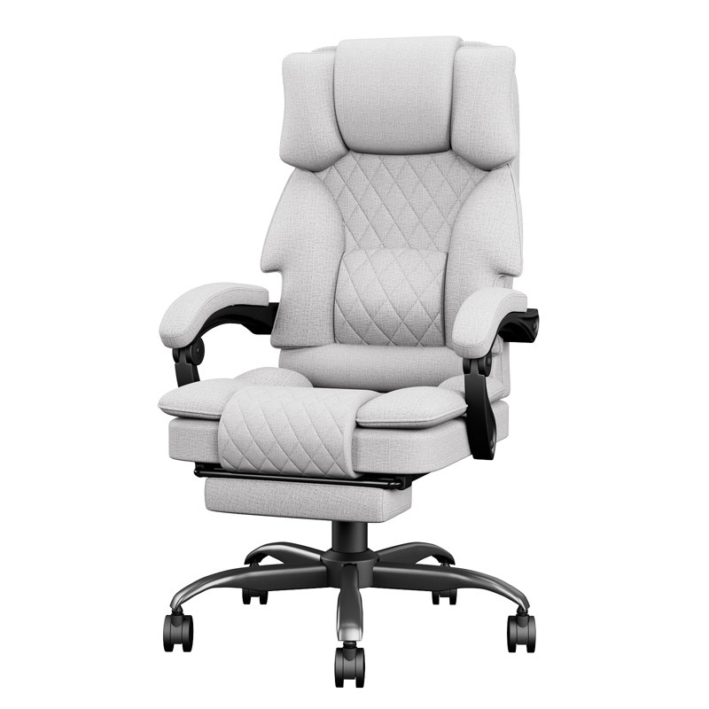 Office Chair Gaming Chair for Adults, Ergonomic Computer Chairs with Footrest and Wide Seat, Big Tall Fabric Desk Chair, Adjustable Height Office Chairs for Home, Heavy Duty, 350LBS