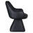 Contemporary Faux Leather Dining/Accent Chair with Swivel - Black-2074510534