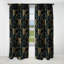 Or et bleu Luxury Damask Symphony I - Rideau damassé - Rideau occultant damassé - 1 panneaux-107535368