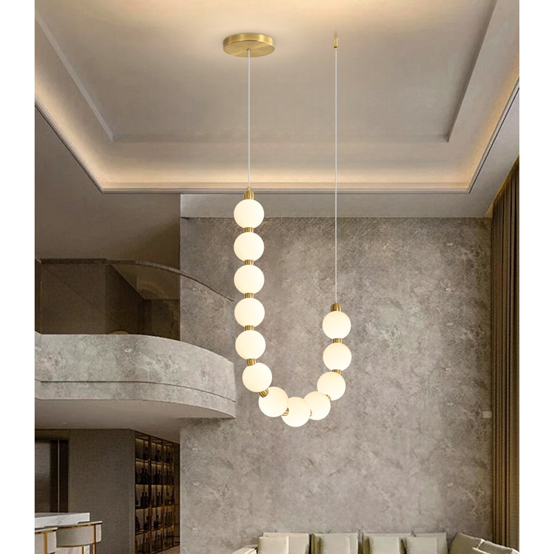 Luminaire à DEL 12 lumières, Doré