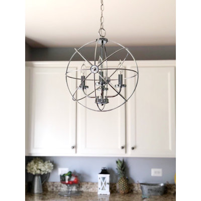 Aarno 4 - Light Dimmable Globe Chandelier