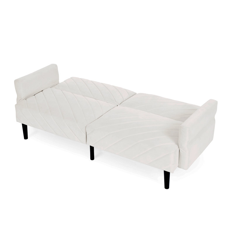 Gania Upholstered Sofa, Beige Velvet