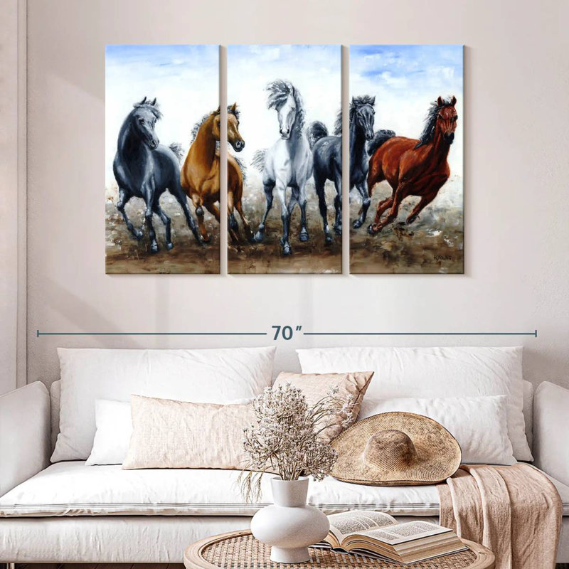 Brampt Wild Arabians, 32" H x 50" W