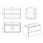 Meuble-lavabo de salle de bain - Noyer 36 po, rangement maximum, silencieux, sans poignée, lavabo en noyer blanc, grand espace de rangement, lisse et silencieux, contemporain-1673739157-1673739164-1673739153
