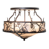 Rustic Lodge 4 - Light Semi Flush Mount