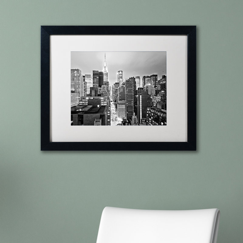 « new york horizon 2 », reproduction de photo sur toile encadrée, H 11 po x l 14 po x P 0,5 po
