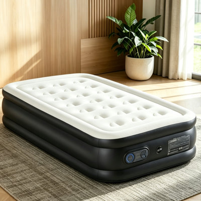 Air Mattress with Built in Pump, Raised Inflatable Blow Up Mattress, Upgraded Surface Portable Bed for Home, Camping