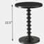 Table d'appoint ronde noire en bois-1592588601