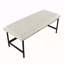 Banc en métal noir et similicuir-130374983
