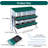 Metal Chicken Nesting Box, 8 Compartment Roll Away Nesting Box With Inclined Nesting Boxes, Bottom Holes & Resting Platform, Fit For Different Chicken Breeds,with Stand,green