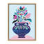 «Mid Century Modern Whimsical Floral» par Rachel Lee, 3 oiseaux, reproduction d'art sur toile encadrée-1378771037-1378771104