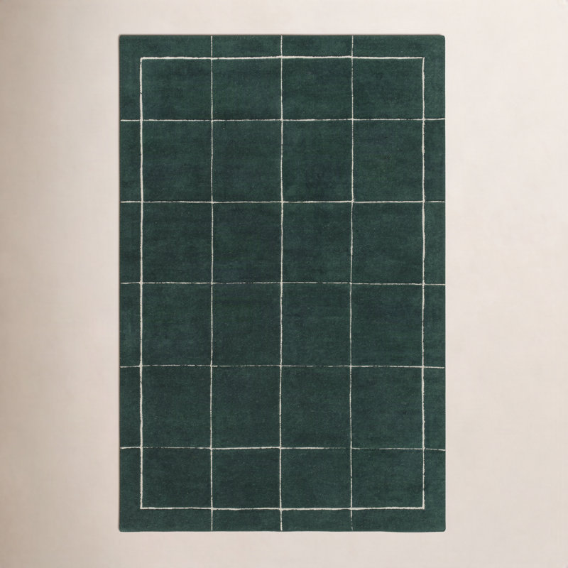 Mallory Green Hand Tufted Area Rug, Rectangle 8' x 10'