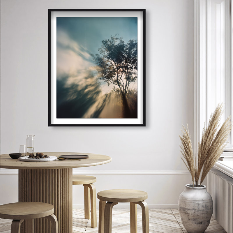 Golden Sunbeams II Shadowbox Floral & Botanical Print by Oliver Gal, Black Frame, 16 x 20, 25.5"H x 31.5"W, White Shadowbox