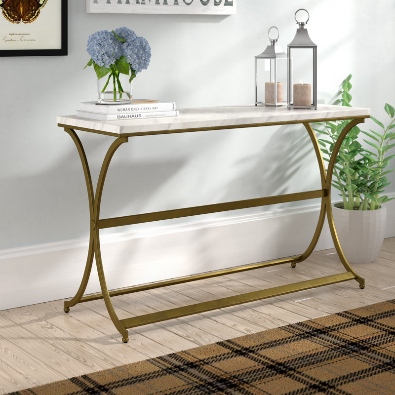 Tramale 48'' Stone Top Console Table