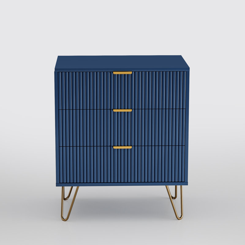 Clickett 60cm W Manufactured Wood Bedside Table