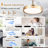 Aadvik 42" Gold Modern Ceiling Fan with Lights and Remote, Quiet and Reversible Motor, Retractable Fandelier-5121142-5121140