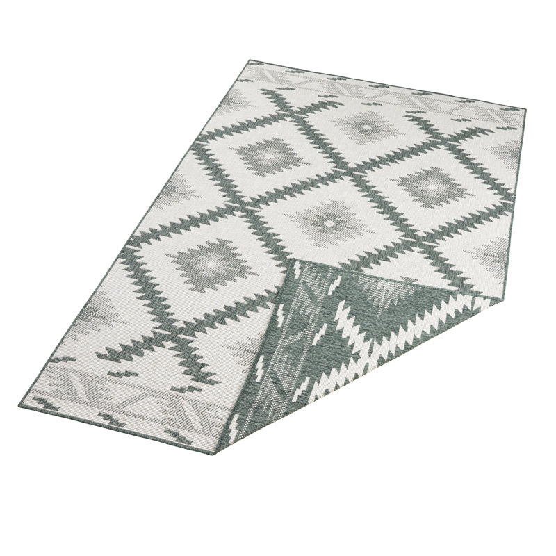 Malibu Woven Green Rug, Rectangle 160 x 230cm