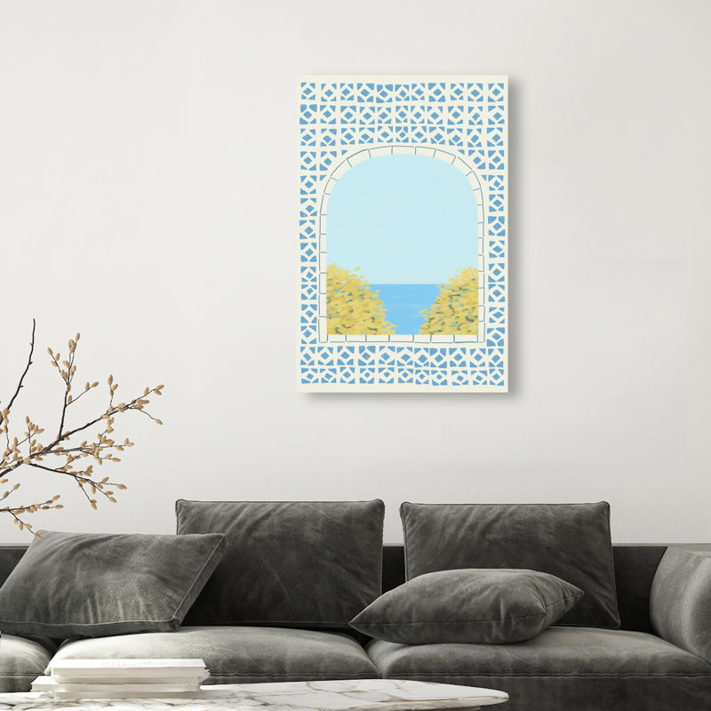 Mediterranean Window II Print by Oliver Gal, 15"H x 10"W, Gallery Wrapped