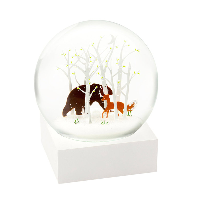 Fox And Bear Snow Globe