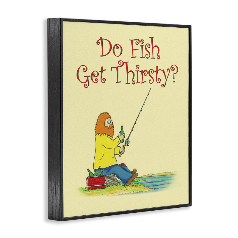 «Do Fish Get Thirsty Humor», estampe numérique, conception de Roger Straub, Giclée encadrée noir minuit, H 14 po x l 11 po