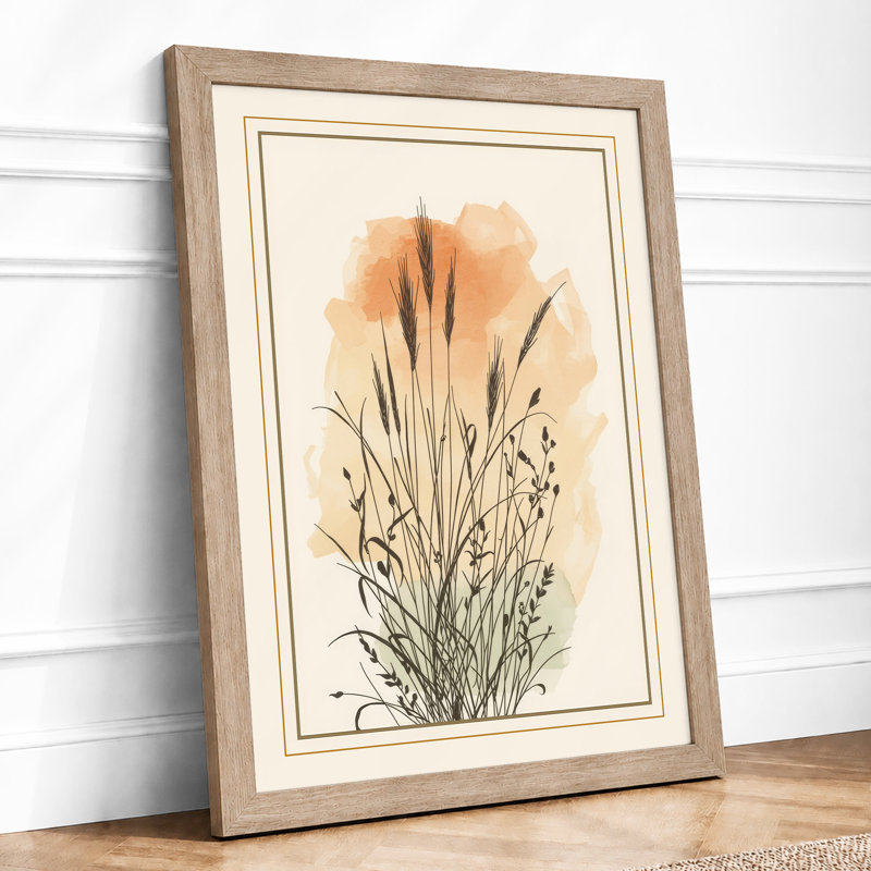 Ornamental Grass Study Botanical - Print, Oak, A4 - 29.7 x 21.0 cm