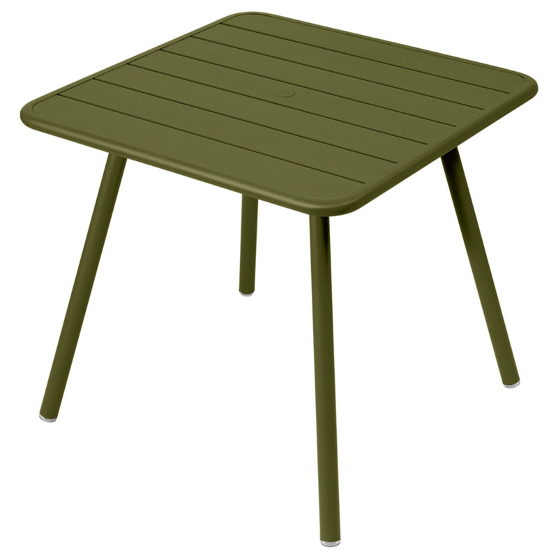 Luxembourg Outdoor Square Dining Table, Acapulco Blue, 18.5" H x 22" L x 22" W