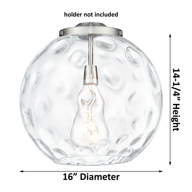 3 - Light Sphere Pendant, 17.13" H x 15.75" W x 15.75" D, Brushed Brass