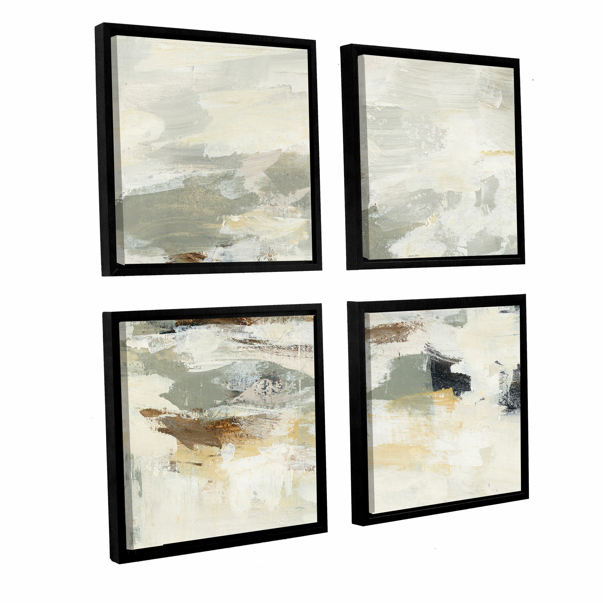 Wrought Studio Steps on Stones II 4 Piece Framed Painting Print on ...