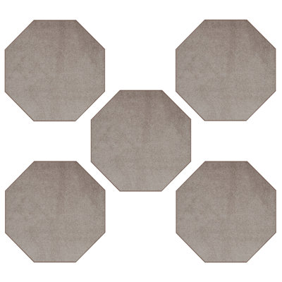 Ensemble de tapis intérieur / extérieur en polyester de couleur unie gris touffeté à la machine Schwenzer