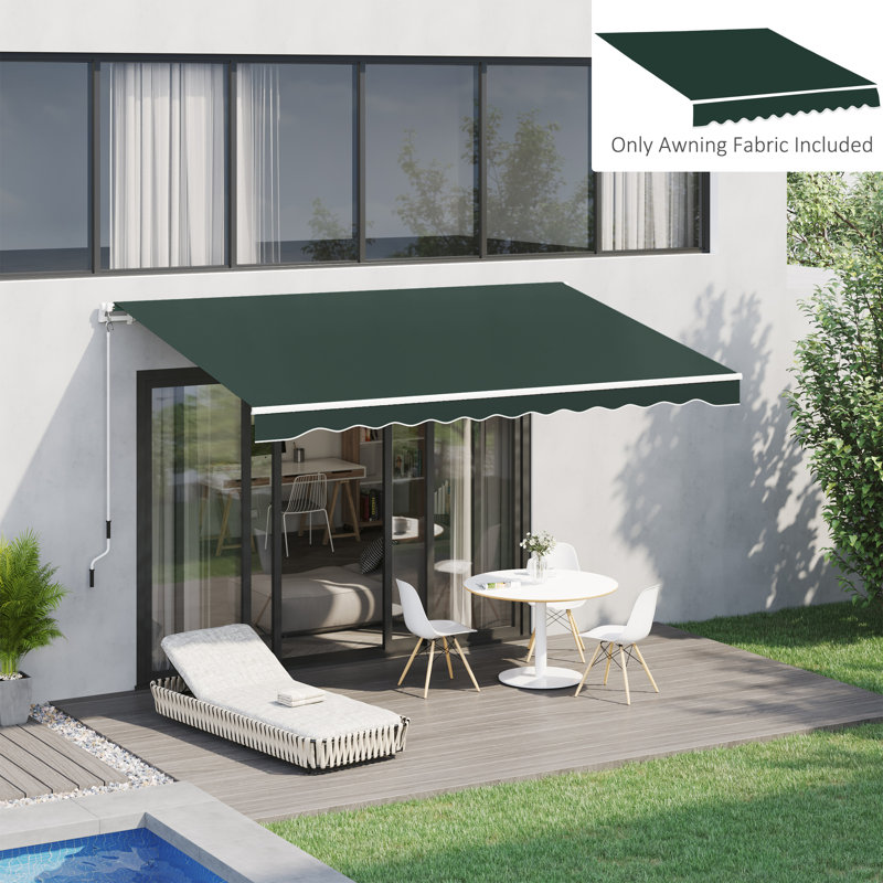 Auvent rétractable de remplacement pour auvent, Vert foncé