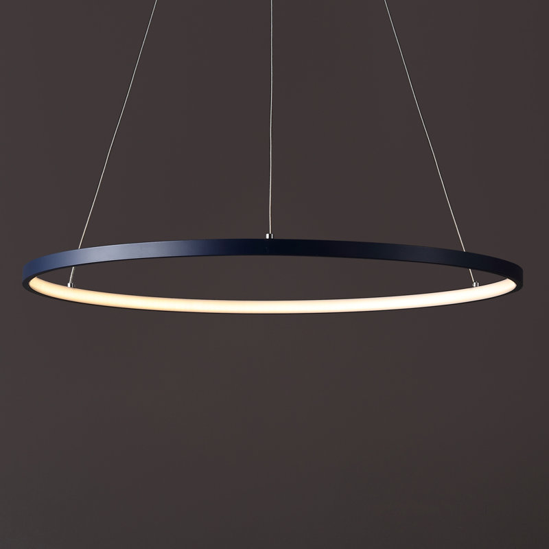 Odin 1-Light LED Unique / Statement Chandelier, 0.75" H x 23.75" W x 23.75" D, Navy