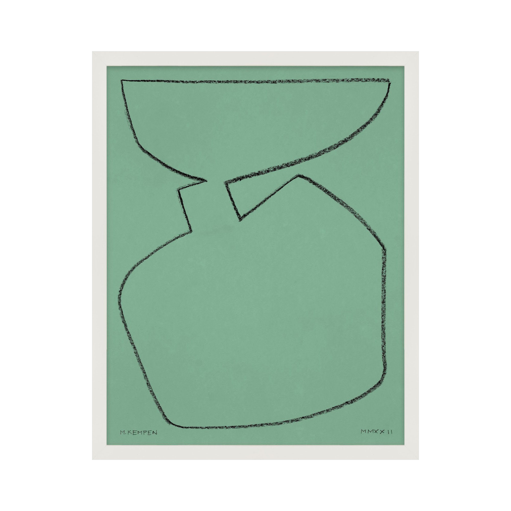 Sage 2 by Michael Kempen, 16" W x 20" H, White Framed