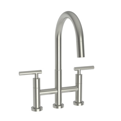 East Linear Pull Down Kitchen Bridge Faucet