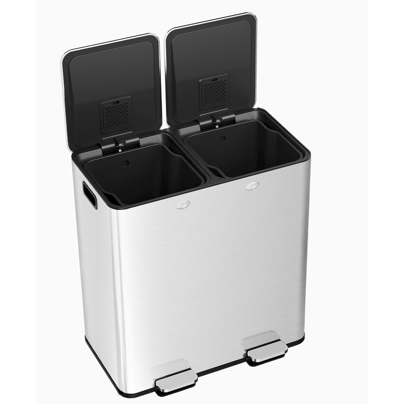 Stainless Steel 56.8 Litre Kitchen Trash Can